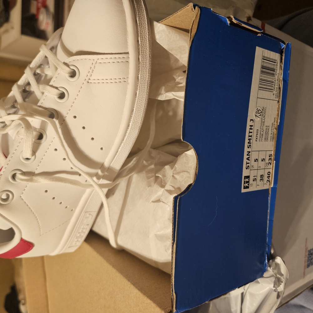 Adidas White and Pink Stan Smith